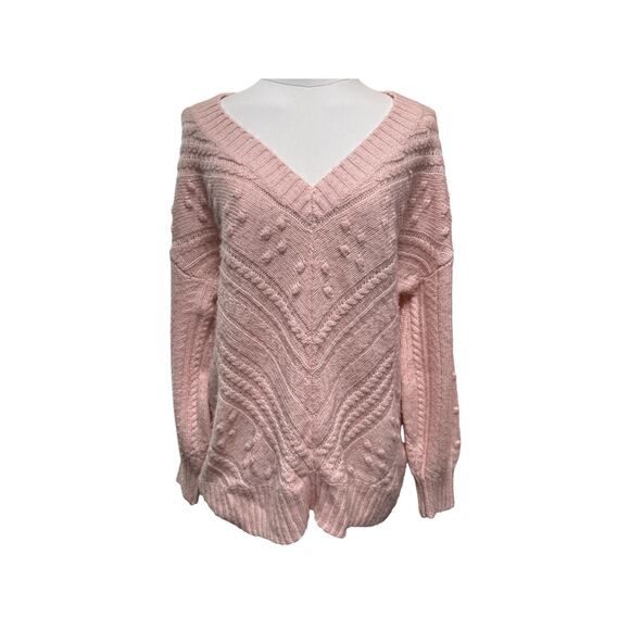Lucky Brand Women's size Medium soft pink pull-over sweater - Picture 1 of 3